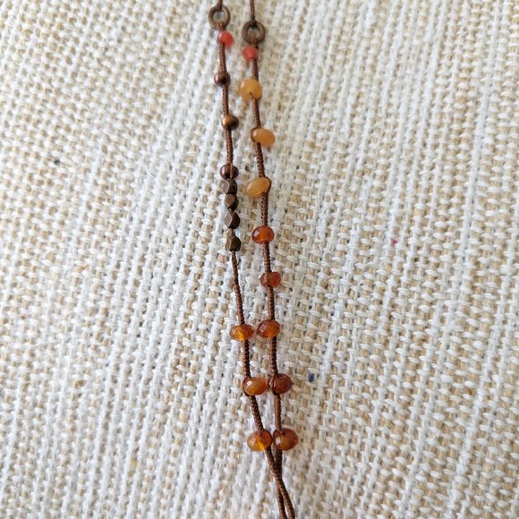 Silpada "Moroccan Sunset" Orange Aventurine Gemstone Necklace  N2453 - Picture 4 of 4